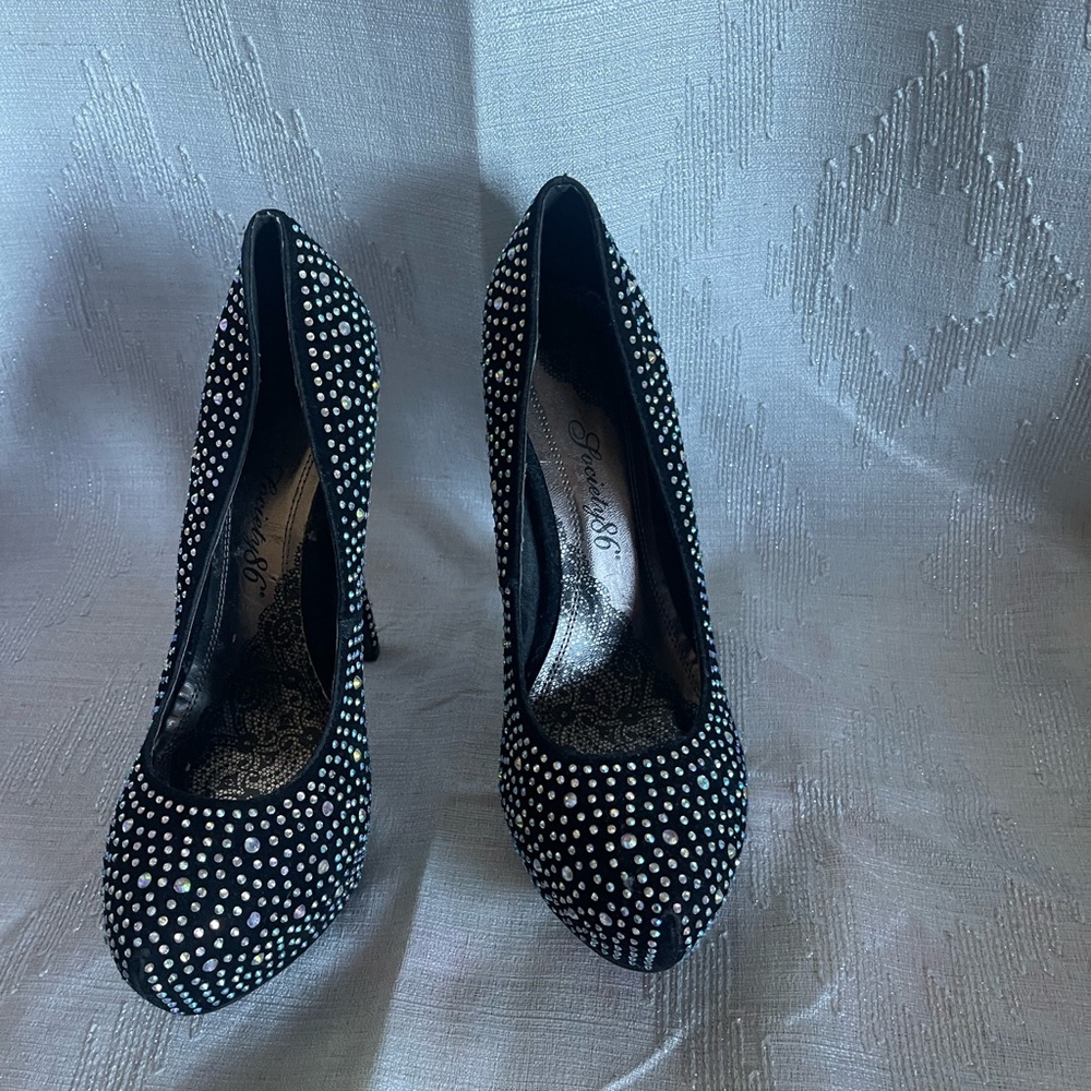 Rhinestone high heel